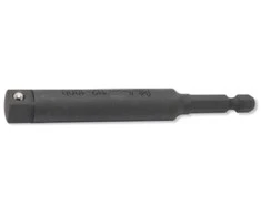 lizdo adapteris, nuo 1/4 colio šešiakampio iki 3/8 colio kvadrato, 100 mm, KOKEN [112-100B]