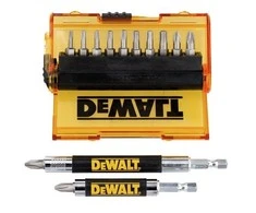 Grąžtas Dewalt ATSUKTUVŲ ANTGALIŲ RINKINYS + LAIKIKLIS, 14 VNT. (1 KOMPLEKTAS)