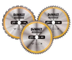 Pjovimo diskas medienai DeWalt DT1964-QZ; 24T; 48T; 60T; 305 mm; 3 vnt.