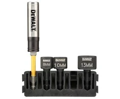 Sukimo galvučių komplektas DeWalt DT70826-QZ; 8-13 mm; 3 vnt. + magnetinis laikiklis