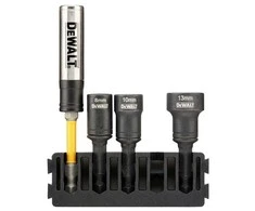 Sukimo galvučių komplektas DeWalt DT70827-QZ; 8-13 mm; 3 vnt. + magnetinis laikiklis