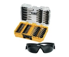 Sukimo antgalių komplektas DeWalt DT70703-QZ; 47 vnt. + akiniai nuo saulės