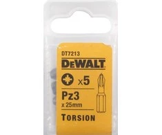 5 vnt. bitai 1/4' Pozidriv, dydis PZ3/25mm, TORSION DeWalt [DT7213-QZ]