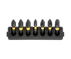 7 vnt. smūginių antgalių 1/4' Phillips/Pozidriv/25 mm DeWALT [DT70809-QZ]