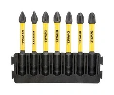 7 vnt. smūginių antgalių 1/4' Phillips PH1, PH2, PH3/57 mm DeWALT [DT70818-QZ]