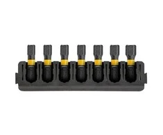 7 vnt. smūginių antgalių 1/4' Allen HEX/25 mm, EXTREME DeWALT [DT70806-QZ]