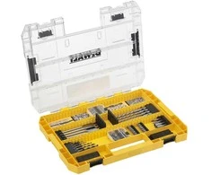 Grąžtas 85 vnt. rinkinys PH, PZ, TX antgaliai, grąžtai medienai, metalui ir betonui, didelis tvirtas dėklas, DEWALT [DT70762-QZ]