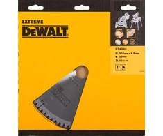 Pjovimo diskas medienai DeWalt; 260x2,6x30,0 mm; Z80; -5°