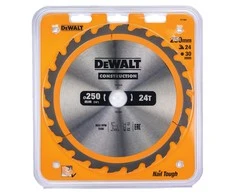 Pjovimo diskas medienai DeWalt; 250x3x30,0 mm; Z24; 10°
