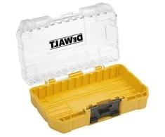 Mažas tvirtas dėklas+ DEWALT [DT70801-QZ] su maža tūrio laikymo dėžute ir 4 antgalių laikikliais