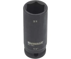 smūginis šešiakampis lizdas, prailgintas 1/2", dydis 21 mm, DeWalt [DT7555-QZ]