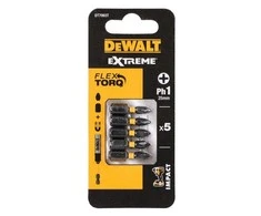 DEWALT SMŪGINIS ANTGALIS PH1x25 /5vnt. EXTREME IMPACT TORSION