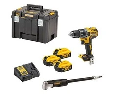 18V Akumuliatorinis suktuvas + angle bit driver DCD791P3A DEWALT