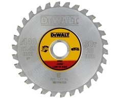 Pjovimo diskas metalui DeWalt; 140x1,49x20,0 mm; Z30; 1,5°