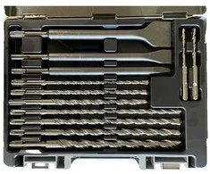 Grąžtas 12 grąžtų ir kaltų rinkinys betonui SDS+, F4 Forte, KIT-12, Alpen [0000500112100]