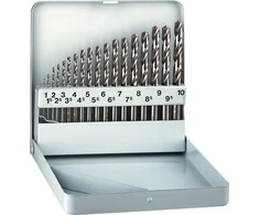Grąžtas rinkinyje 19 vnt. kobalto grąžtai metalui ir nerūdijančiam plienui HSS-Co, Alpen KM-19 [0000100219100]