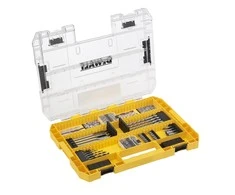 Grąžtas 85 vnt. rinkinys PH, PZ, TX antgaliai, grąžtai medienai, metalui ir betonui, didelis tvirtas dėklas, DEWALT [DT70762-QZ]