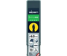 Grąžtas Wiertło HSS do metalu 9,5mm, METAL HEAD, ALPEN [0066700950100] opakowanie przemysłowe