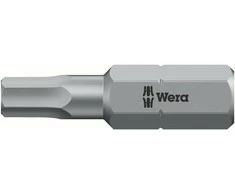 Grąžtas HEX antgalis su 1/4 colio skyle šešiakampiams sraigtams, dydis 4 mm, HEX-Plus serija, WERA [05056344001]