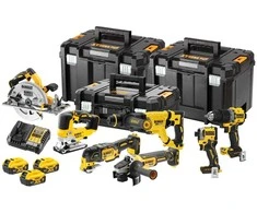 Įrankių rinkinys akumulatorowych Combo DCD805+DCF850+DCS355+DCH263+DCG405+DCS572+DCS334, 18V XR, 3x5.0Ah, TStak, DEWALT [DCK706P3T-QW]