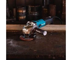 Makita GA5091X01 Kampinis šlifuoklis, 1900 W, 125 mm, SJS², AFT, Mechaninis stabdys, 2800-11500 min-1, antivibracinė šoninė rankena