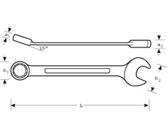 Kombinuotas raktas Bahco 21mm, prailgintas