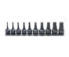Šešiakampių smūginių galvučių rinkinys KOKEN RS14012M/10-L60 1/2"