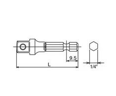 3/8" adapteris KOKEN 50 mm