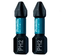 Makita Sukimo antgalis PH2 25MM IMPACT Juodas 2 vnt. komplektas B-63616