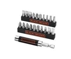 Grąžtas Black &amp; Decker Juodas+DECKER Rinkinys AKCESORIÓW 21szt.