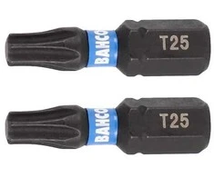 Smūginiai antgaliai Bahco 66IM T25 25mm , 25vnt blisteris
