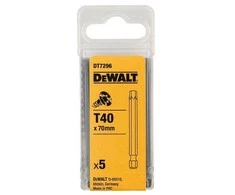 Sukimo antgalis DeWalt DT7296-QZ; T40; 70 mm; 5 vnt.