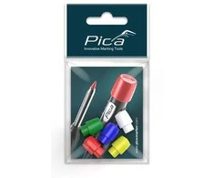 rinkinyje 5 vnt. spalvoti dangteliai mechaniniam pieštukui 7070 Fine Dry Pica [55801]