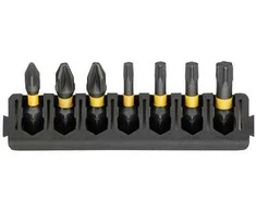 7 smūginiai antgaliai 1/4' Pozidriv/Torx/25 mm EXTREME DeWALT [DT70813-QZ]