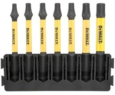 7 vnt. smūginių antgalių 1/4' TORX/57 mm, EXTREME DeWALT [DT70825-QZ]