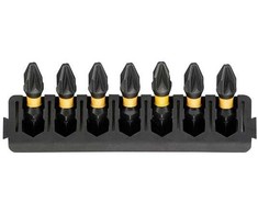 7 vnt. 1/4' Pozidriv PZ2/25mm EXTREME DeWALT smūginiai antgaliai [DT70811-QZ]