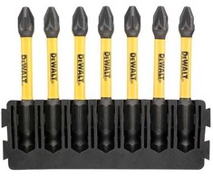 7 vnt. 1/4' Pozidriv PZ2/57mm EXTREME DeWALT smūginiai antgaliai [DT70821-QZ]
