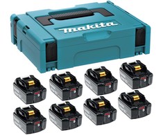 Makita 1915A1-7 Akumuliatorių komplektas BL1860Bx8 18V 6,0Ah MAKPAC