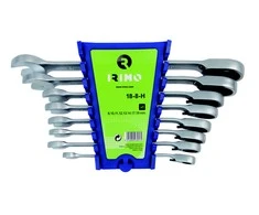Terkšlinių reversinių kombinuotų raktų rinkinys 8 vnt 8-19mm Irimo