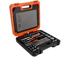 Bahco Galvučių 4-32mm, priedų ir raktų 8-17mm komplektas 1/2"+1/4" 98 vnt, Dynamic-Drive profilis
