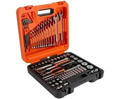 Bahco Galvučių 4-32mm, priedų ir raktų 8-17mm komplektas 1/2"+1/4" 98 vnt, Dynamic-Drive profilis