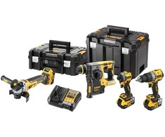 DeWalt DCK429P3T-QW rinkinys DCD805 + DCG405 + DCH273 + DCF850, 18 V juodas, geltonas