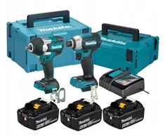 komplektas Combo narzędzi akumulatorowych DTD201 + DTW700, 18V 3x6,0Ah Makita [DLX2564GJ]