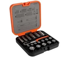 Bahco Galvučių ilgų ir trumpų rinkinys 10-22mm + bits PH,PZ,HEX,TORX 53vnt 3/8"