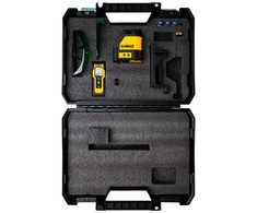 skersinės linijos lazerių rinkinys su žaliu spinduliu, 20 m DW088CG + nuotolio ieškiklis iki 30 m DWHT77100, DEWALT [DW0887100-1]