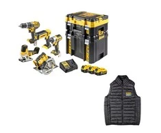 akumuliatorinių įrankių rinkinys Combo DCD796+DCF887+DCS335+DCS570+DCL050, 18V XR, DeWalt [DCK500P3T-QW] 3x5.0Ah, Li-Ion, TSyes