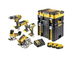 akumuliatorinių įrankių rinkinys Combo DCD796+DCF887+DCS335+DCS570+DCL050, 18V XR, DeWalt [DCK500P3T-QW] 3x5.0Ah, Li-Ion, TSyes