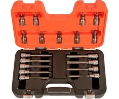 komplektas nasadek su końcówkami TORX, 1/2", T20-T60, 18 vnt. BAHCO [S18TORX]