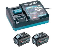 komplektas zasilający: 2x5,0Ah + kroviklis DC40RA, 40V XGT Makita [PSKGRT2]