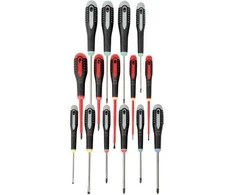 rinkinyje 15 vnt. ERGO atsuktuvai tiesiems, Phillips, Pozidriv ir TORX varžtai, BAHCO [BE-9877]